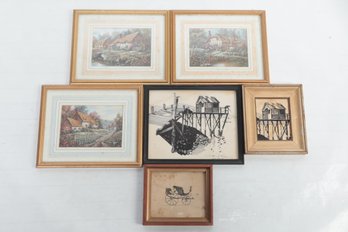 Grouping Of Vintage & Modern Framed Prints