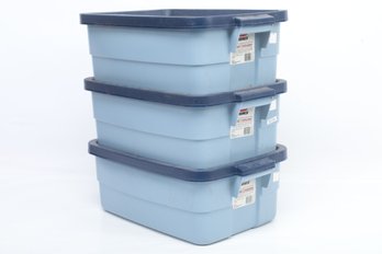 (3) 10 Gallon Roughneck Storage Tote W/Lids