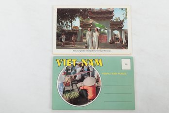 Vintage Viet-Nam Travel Ephemera Folding Postcards