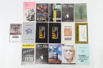 Vintage Theater  Programs Including Dracula, Long Wharf, Etc.