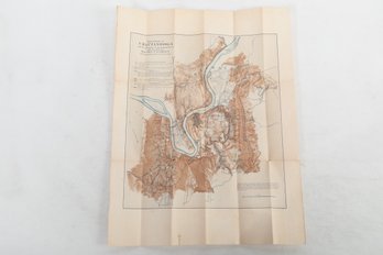 Civil War Map Battlefield Of CHATTANOOGA MAJ. GEN. U.S. GRANT Nov . 1863