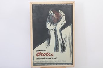 Vintage 1970 Original Poster From Biennial In Puerto Rico Presenting Jose Clemente Orozco Work