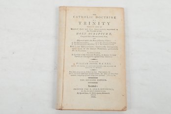 1802 Printing Catholic Doctrine Of A Trinity By William Jones