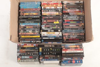 XL Lot Of Mixed Genre DVDs: Heros, Saving Private Ryan, Twister, Unbreakable, & Many More!!