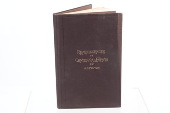 Americana 1895 Reminiscences Of The Past By Colonel Jesse E.  Peyton