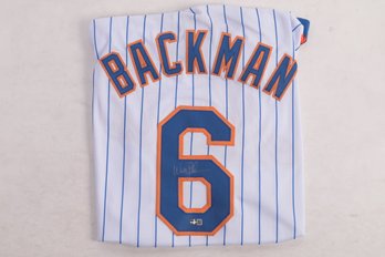 Wally Backman Autographed New York Mets Home  Jersey #6  With Steiner Hologram Cert