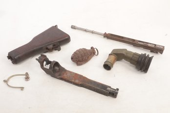 Antique Gun Parts And Other Military Related Items