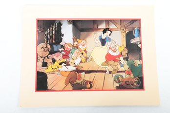 1994 Disney Snow White & The Seven Dwarfs Commemorative Lithograph  16 X 12