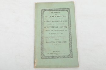 Americana 1845 New Haven Horticultural Society Pamphlet