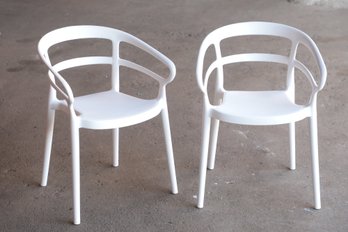 Pair Of Outdoor Heavy Duty Resign Bistro Chairs