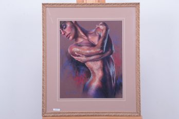 Framed 'Erotica' Print Of Nude Woman