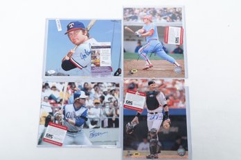 Jeff Burroughs, Todd Pratt , Greg Luzinski, And Bob HornerSigned 8x10 Photos With Cert