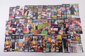 Large Group Of Wrestling Magazines