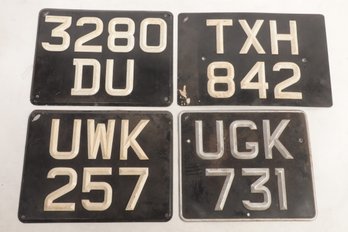 Group Of Vintage French Large Three Digits License Plates