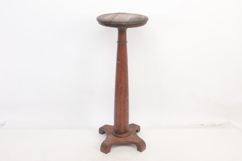 Antique Arts And Craft Oak Wood Stand