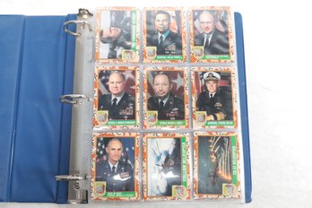 1991 TOPPS DESERT STORM COMPLETE SET WITH STICKERS IN RARE DESERT STORM BINDER