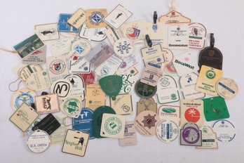 Very Large Group Of Vintage Golf Bag Tags
