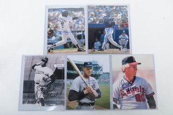 Lot Of 5 Signed Baseball Players 8x10 Photos