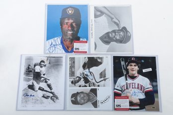 Lot Of 5 Signed Baseball Players 8x10 Photos