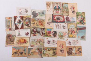Group Of Antique Thanksgiving Postcards