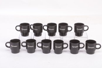 Lot Of 11 Nesting Espresso Cups