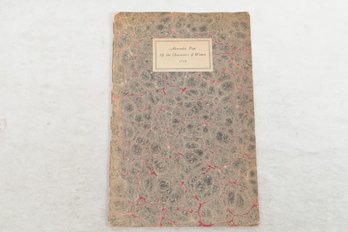 1922 Clarendon Press CHARACTERS Of WOMEN: EPISTLE TO A LADY. By Mr. POPE.