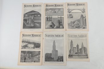 Scientific  American 5  Issues 1904  Through 1919 Tunnel NYC Etc