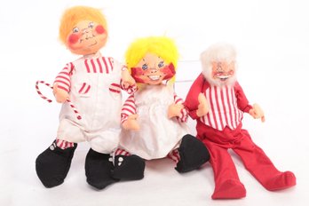 3 Vintage Annalee Dolls (Including 1 Santa)