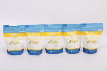 5 Bags Of  Tranquility Bath Salt 32 Ounces Epsom Salt With Natural Geranium, Chamomile