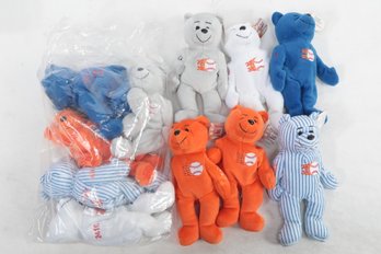 NOLAN RYAN EXPRESS BEANIE BABY BEAR LOT 11 TWO FULL SETS FROM THE REGGIE JACKSON COMPANY ALL SERIAL NUMBERED
