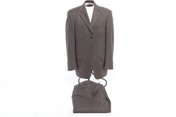 Tallia Uomo Luxury Wool Suit In Brown 40 R/ 34