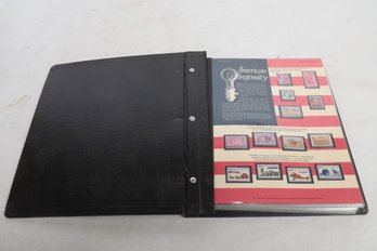 World Of Stamps Postal Commemorative Society Binder W/Stamps