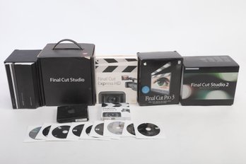Group Of Vintage Apple Macintosh Computer Software Final Cut Pro, Final Cut Studio