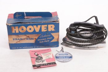 Early 1900's Hoover Steam Iron In Original Box