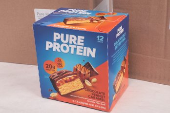 8 Boxes  Of Pure Protein Chocolate Peanut Carmel Bars 12 Bars In A Box