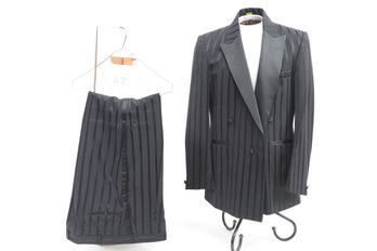 Eli Udolf Black On Black Striped Suit