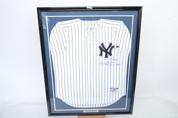 Reggie Jackson Signed And Framed New York Yankee Jersey