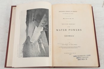 1908 Benjamin  Mortimer WATER POWERS OF GEORGIA, With Map