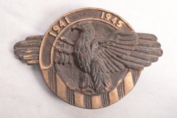 Cast Iron 1941-1945 WWII Honorable Discharge Memorial Day Marker