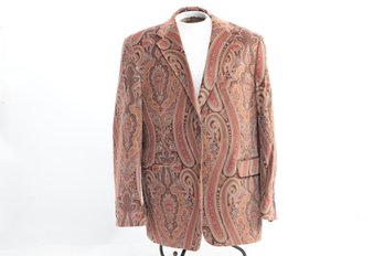 Men (Size L) Giovanno 'uomo' Paisley Velvet Blazer/Jacket