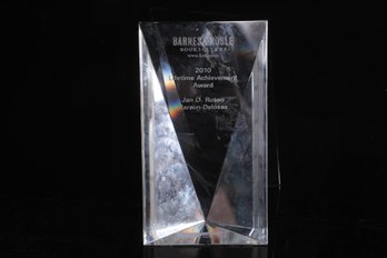 Lifetime Achievement Award Crystal  Made By Tiffany & Co
