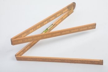 Rabone No1190 Boxwood Folding Ruler With Level And Incline / Anfle Measure