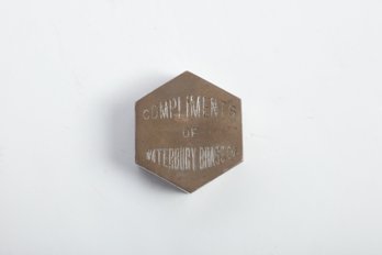 'Complements Waterbury (CT) Brass Company Paperweight