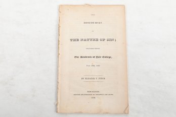 (YALE STUDENTS) 1826 The Nature Of Sin