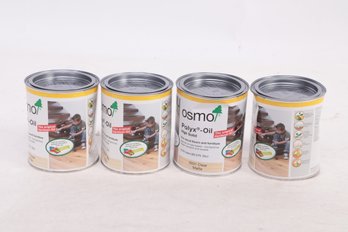 Lot Of 4 OSMO Polyx Hard Wax Oil .75 L (25.3 Fl. Oz.)