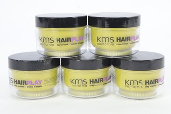 Lot Of 5 HairPlay By KMS California Clay Creme 125ml