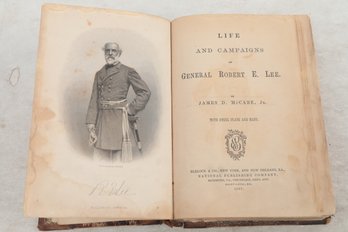 CIVIL WAR MAPS: 1867 JAMES D. McCABE, LIFE AND CAMPAIGNS OF GENERAL ROBERT E. LEE