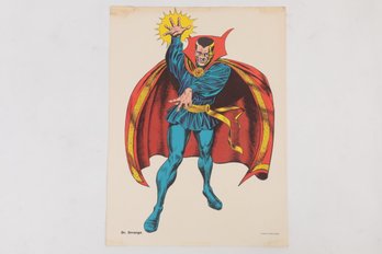 1966 MMMS Super Hero POSTER DOCTOR DR. STRANGE Marvel Personality 16 X 12