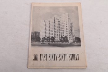 1955 Sales Brochure For 301 East Sixty-sixth Street New York City
