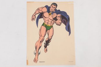 1966 MMMS Super Hero POSTER NAMOR The SUB-MARINER Marvel Personality 16 X 12